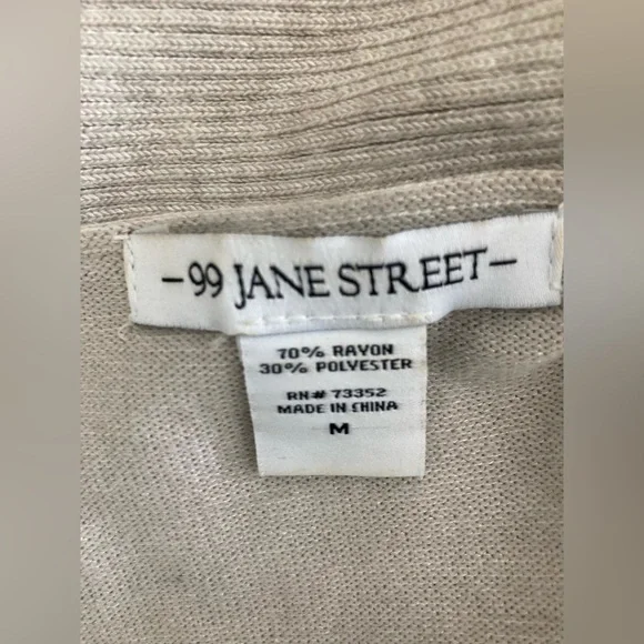 99 Jane Street Open Front Cardigan Sweater. Size M - Picture 5 of 7